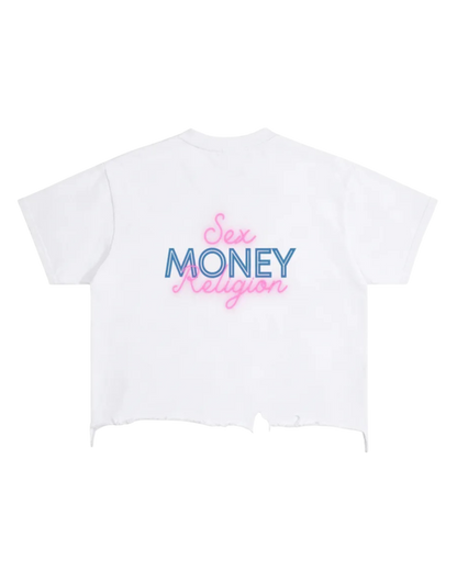 Vintage Wash Boxy Distressed Hem T-Shirt