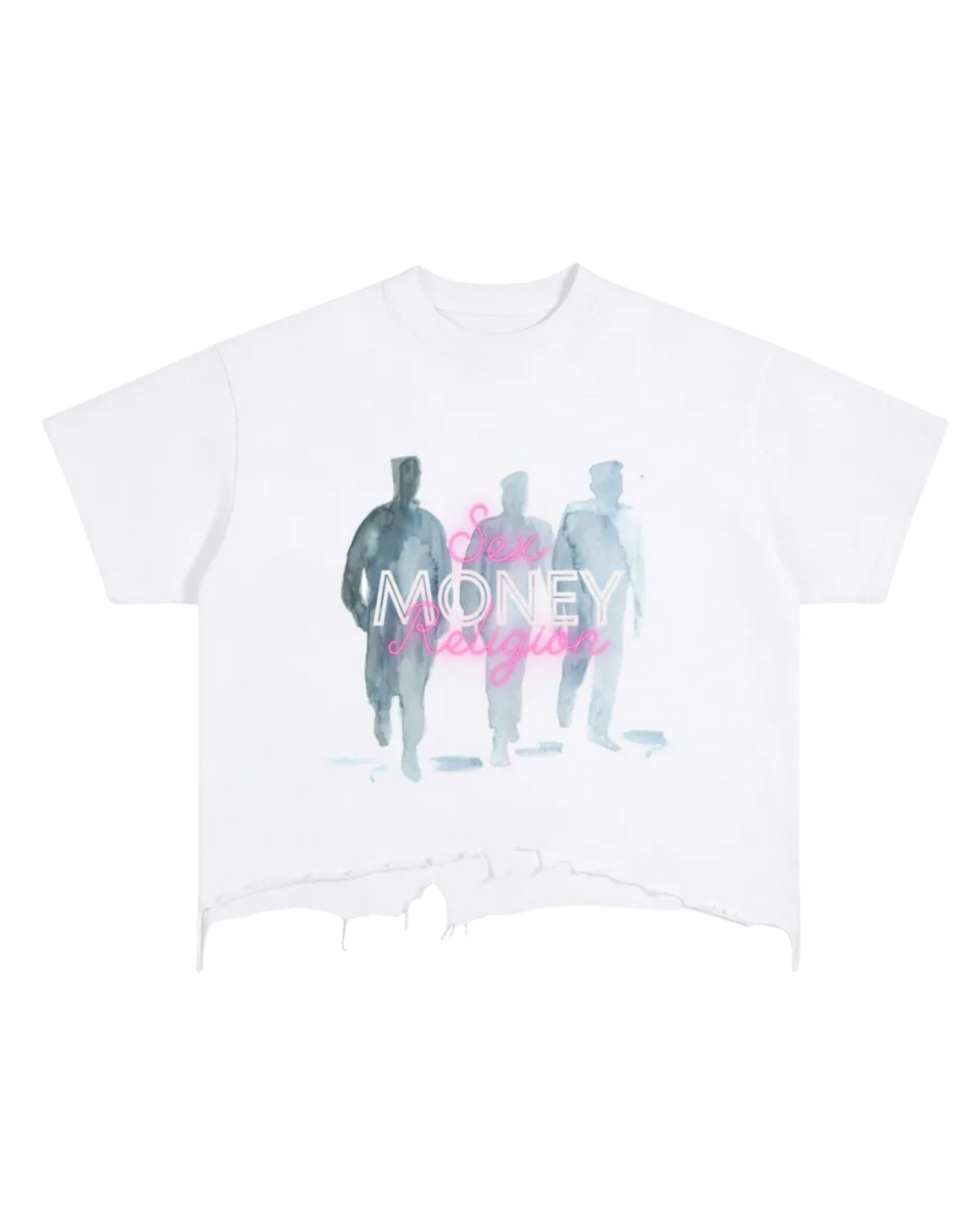 Vintage Wash Boxy Distressed Hem T-Shirt