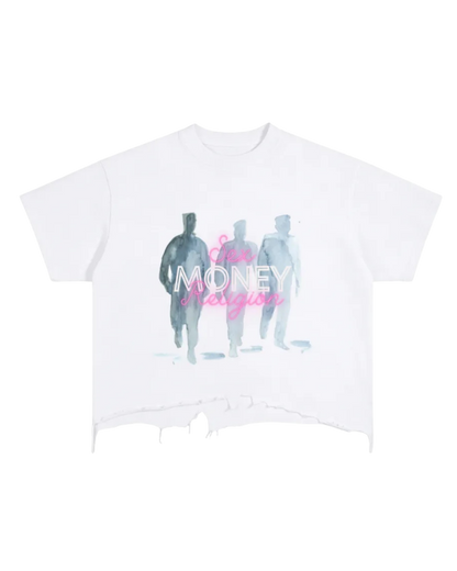 Vintage Wash Boxy Distressed Hem T-Shirt