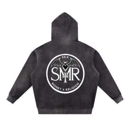 Sun Fade Contrast Tape Fleece Hoodie